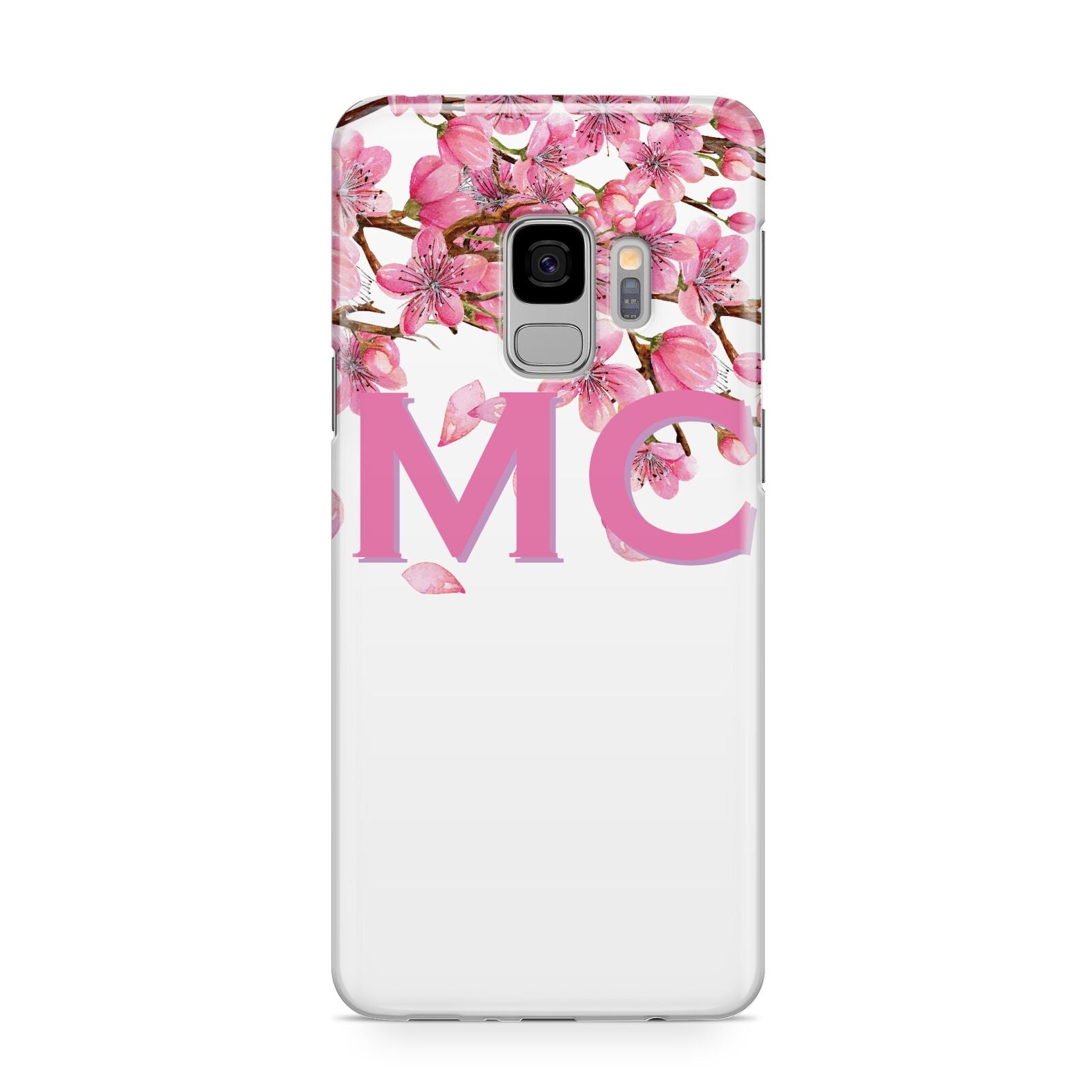 Personalised Pink White Blossom Samsung Galaxy S9 Case