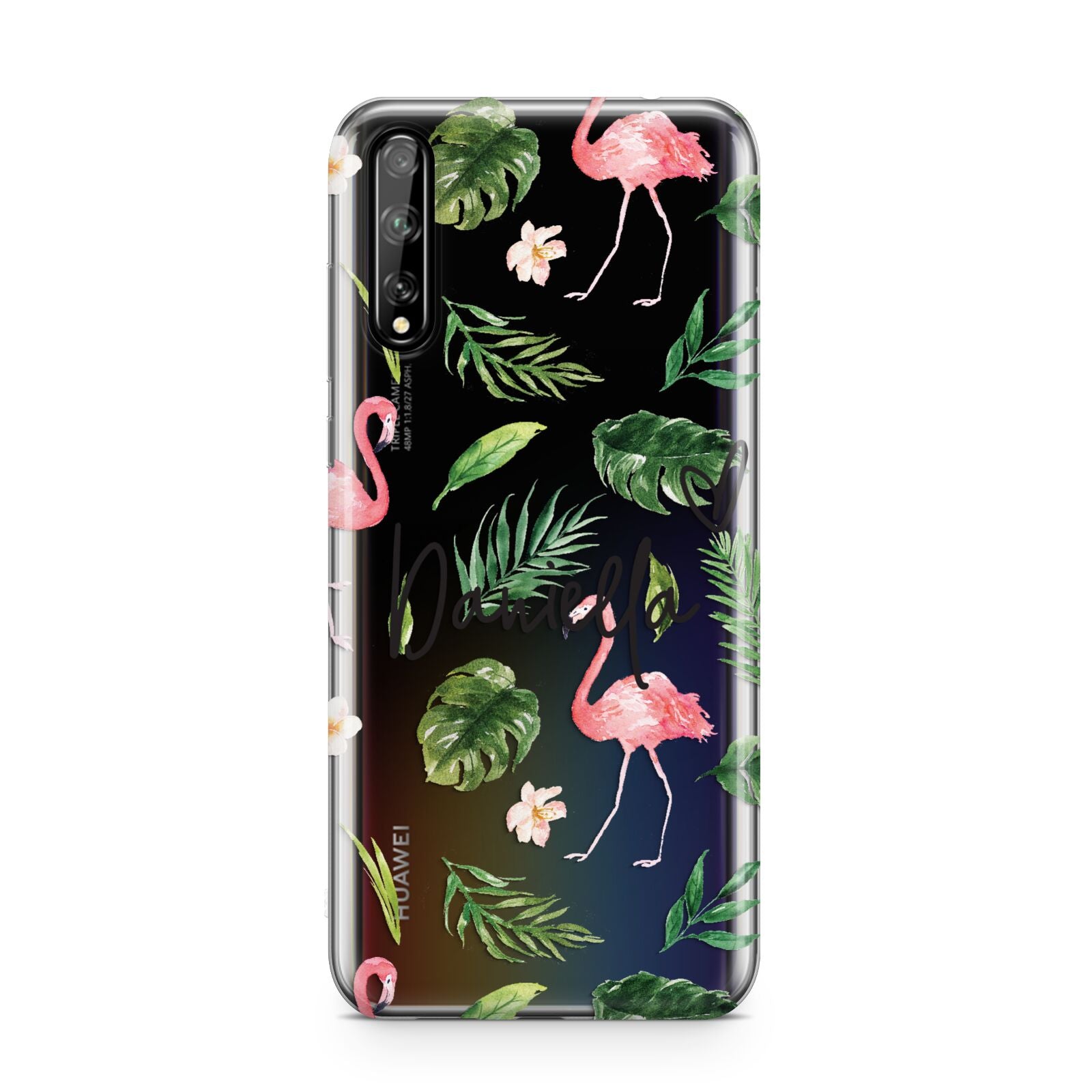 Personalised Pink White Flamingo Huawei Enjoy 10s Phone Case