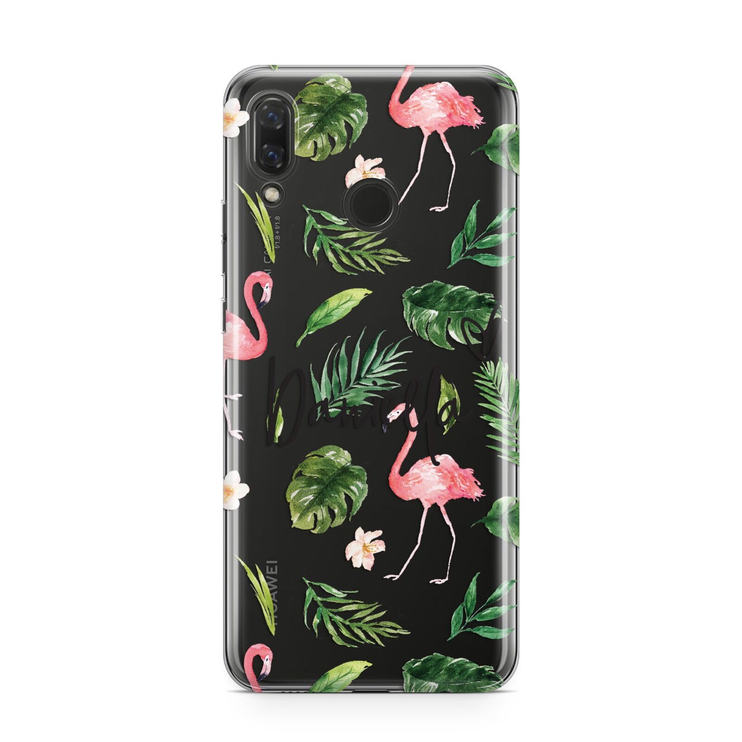 Personalised Pink White Flamingo Huawei Nova 3 Phone Case