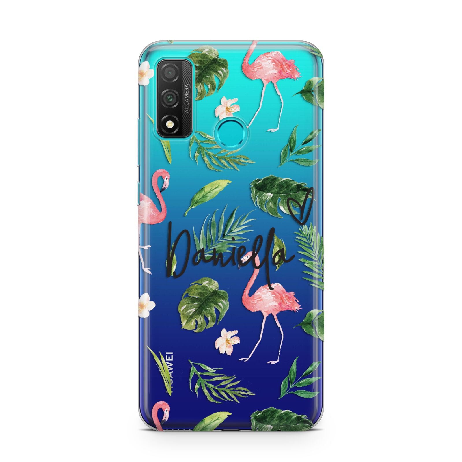 Personalised Pink White Flamingo Huawei P Smart 2020