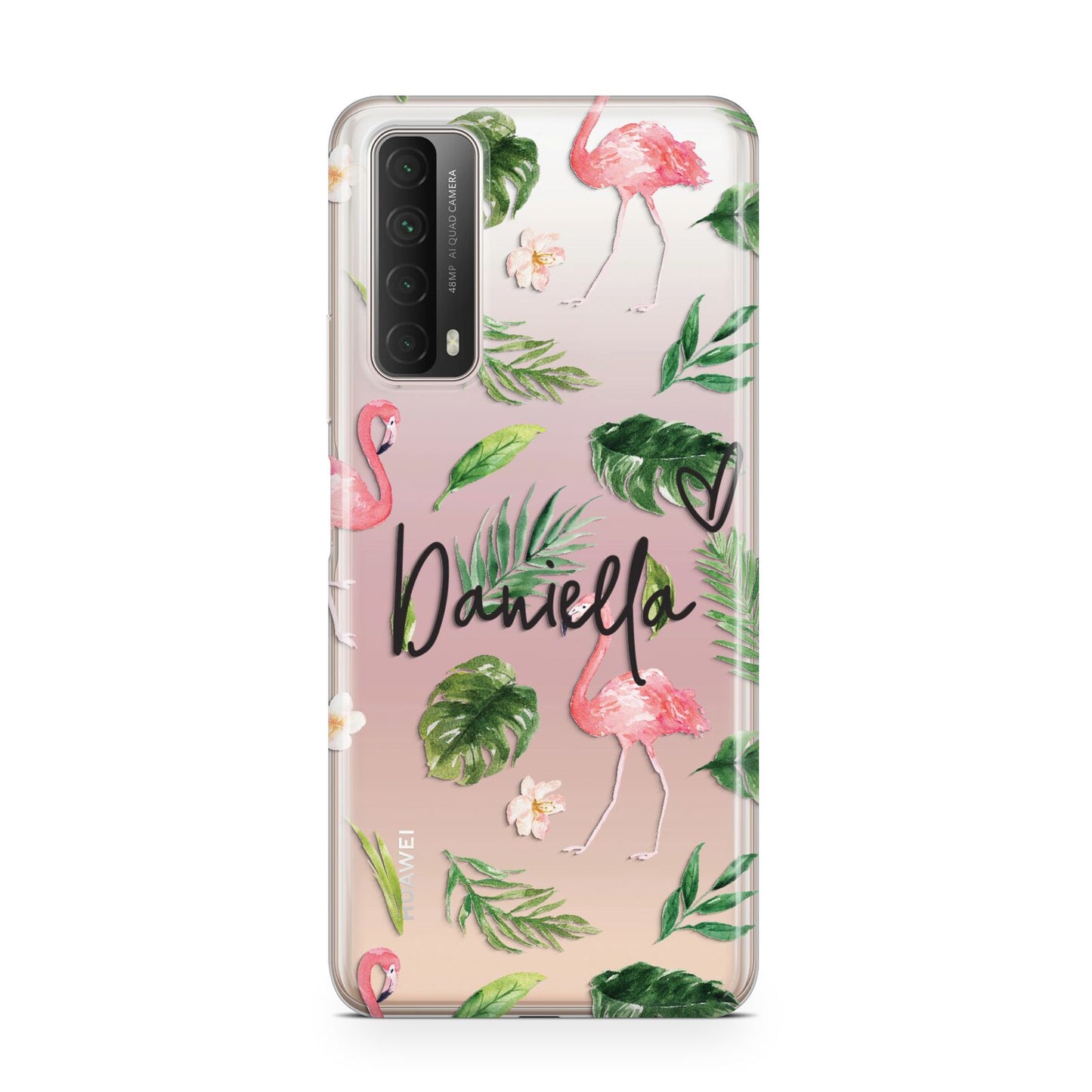 Personalised Pink White Flamingo Huawei P Smart 2021