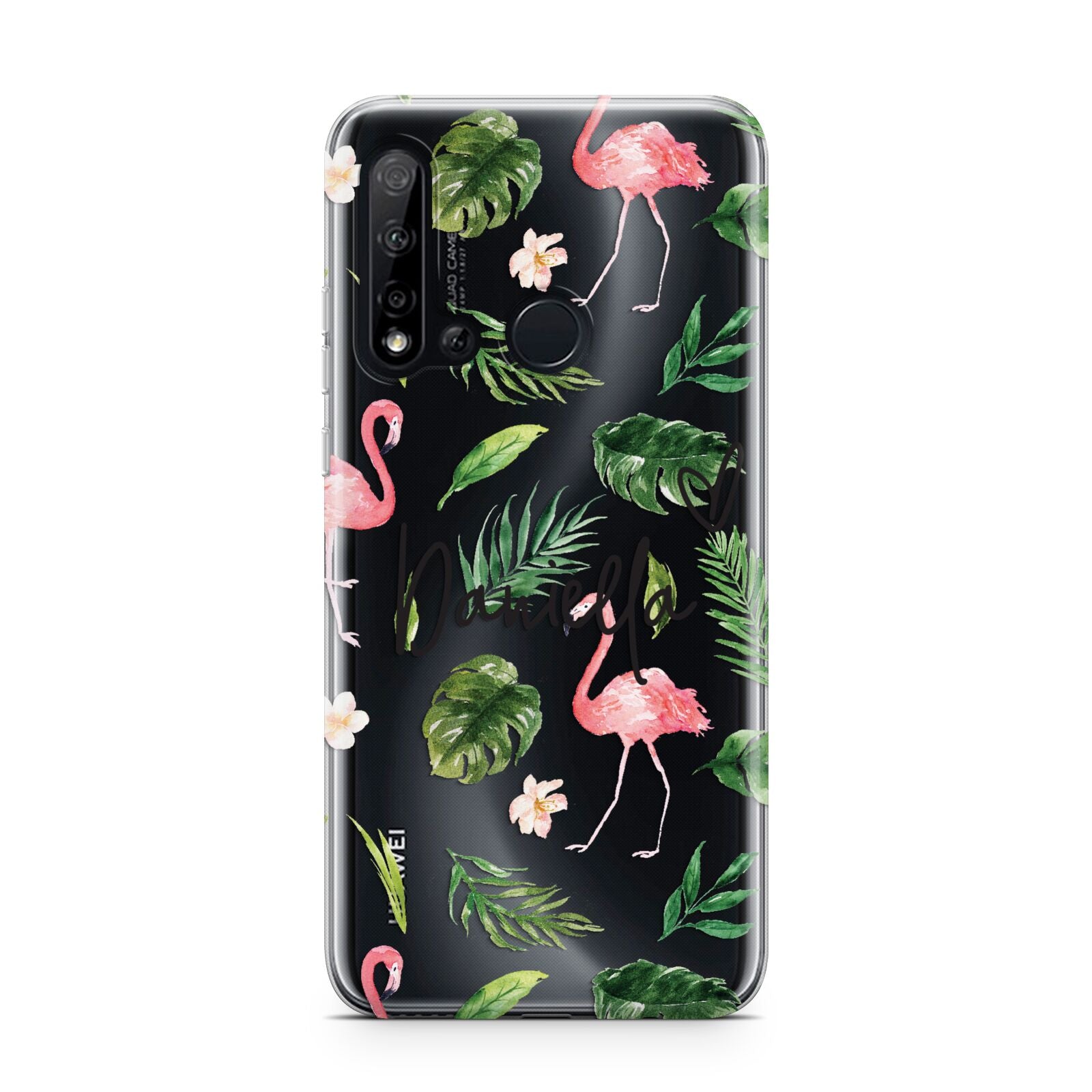 Personalised Pink White Flamingo Huawei P20 Lite 5G Phone Case