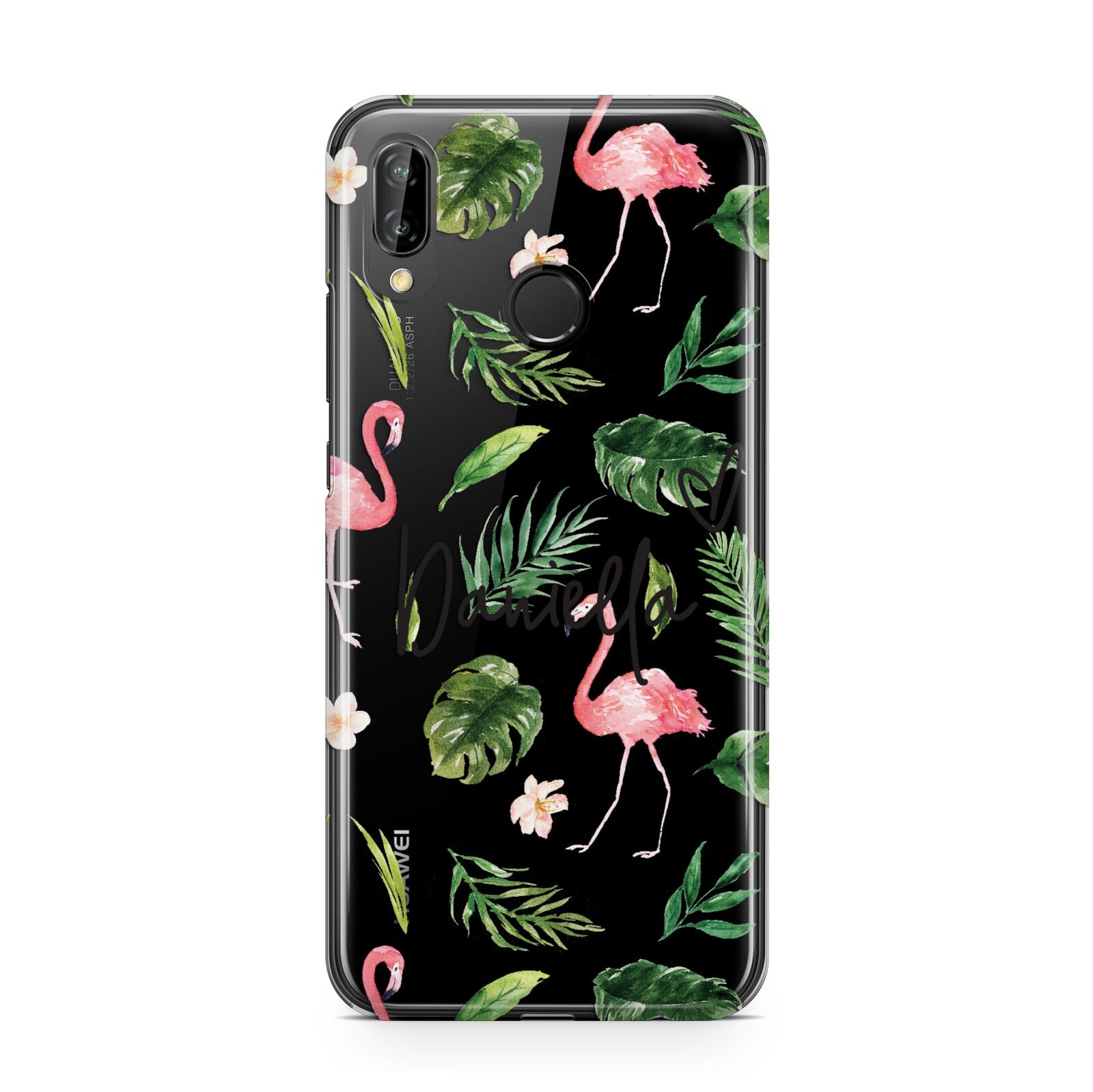 Personalised Pink White Flamingo Huawei P20 Lite Phone Case