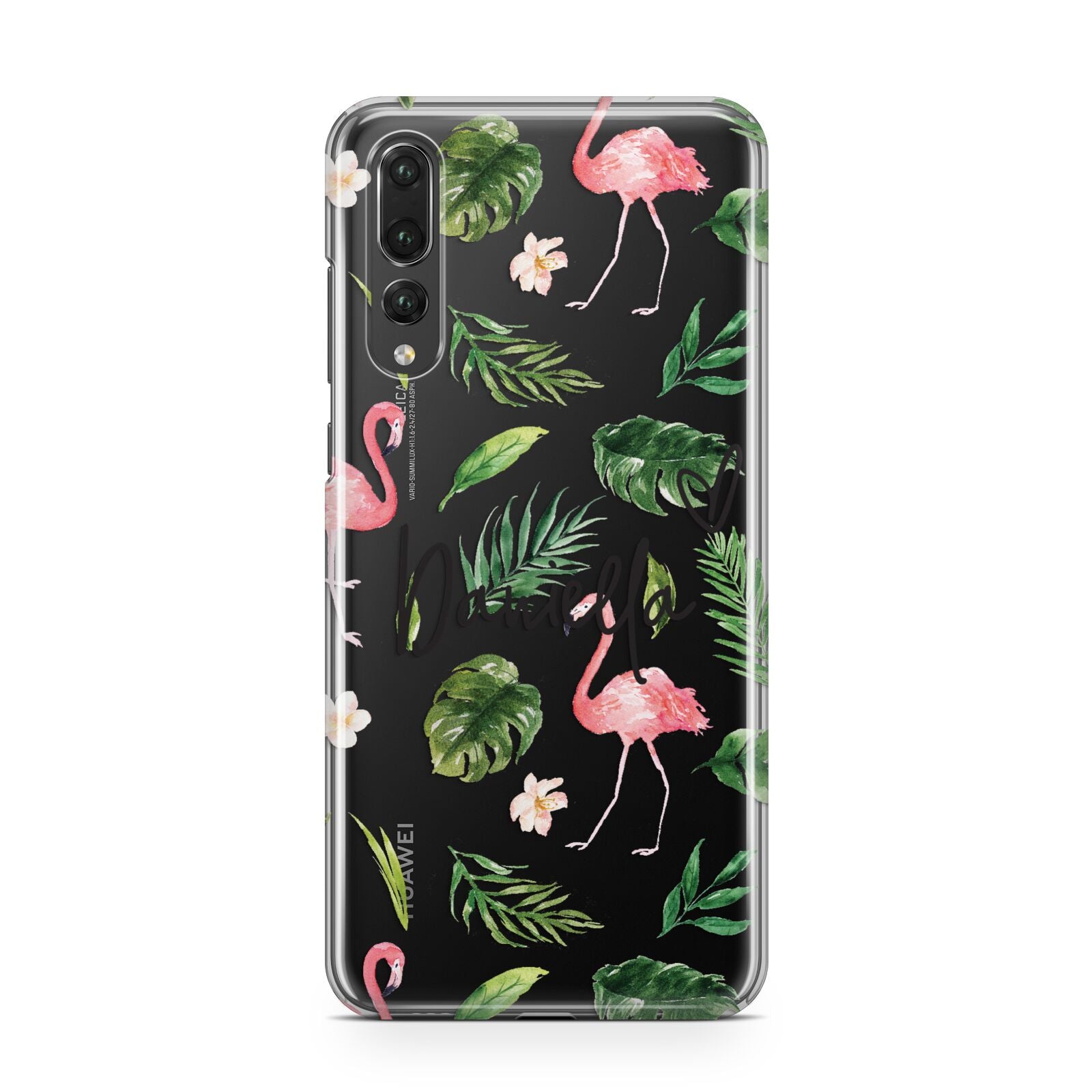 Personalised Pink White Flamingo Huawei P20 Pro Phone Case