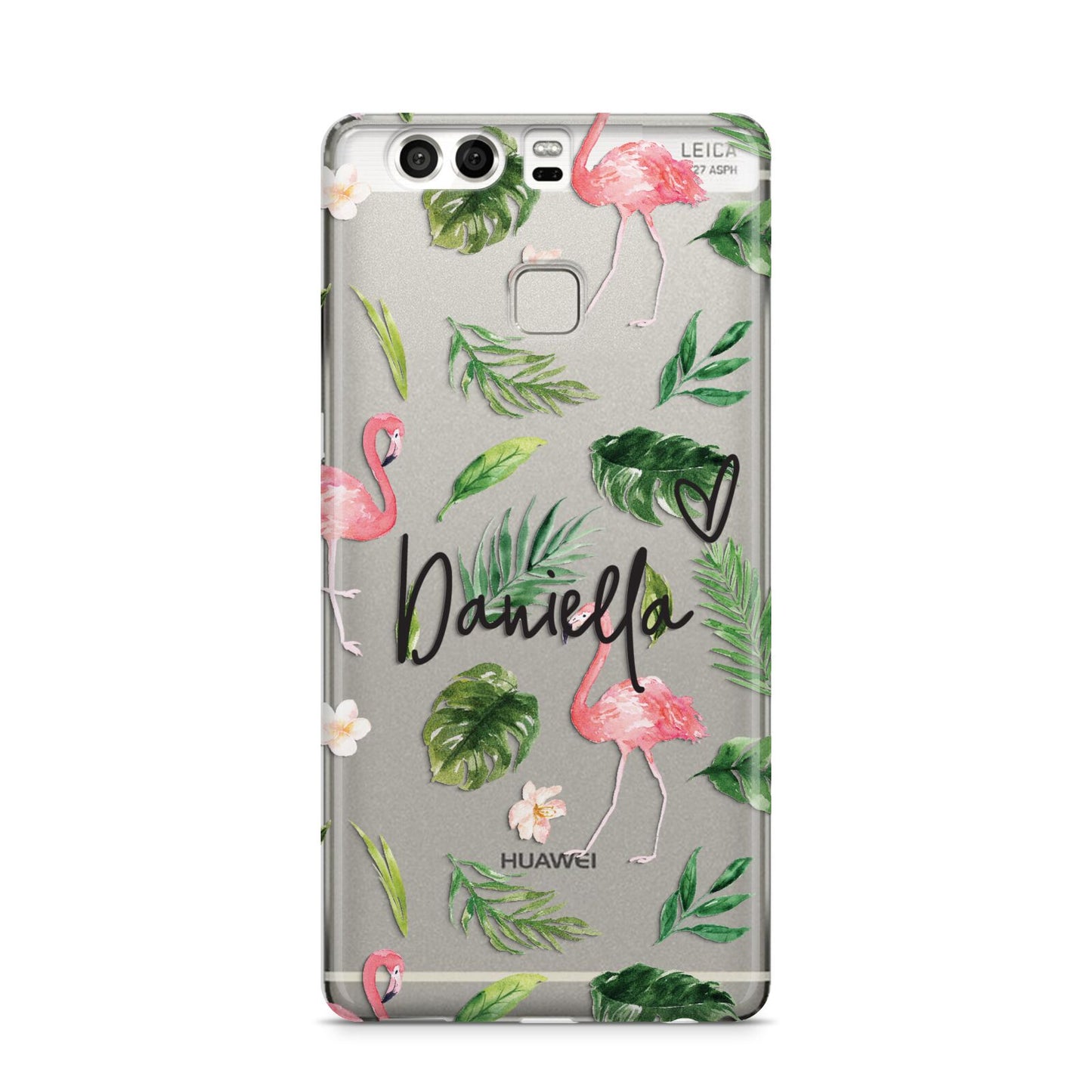 Personalised Pink White Flamingo Huawei P9 Case