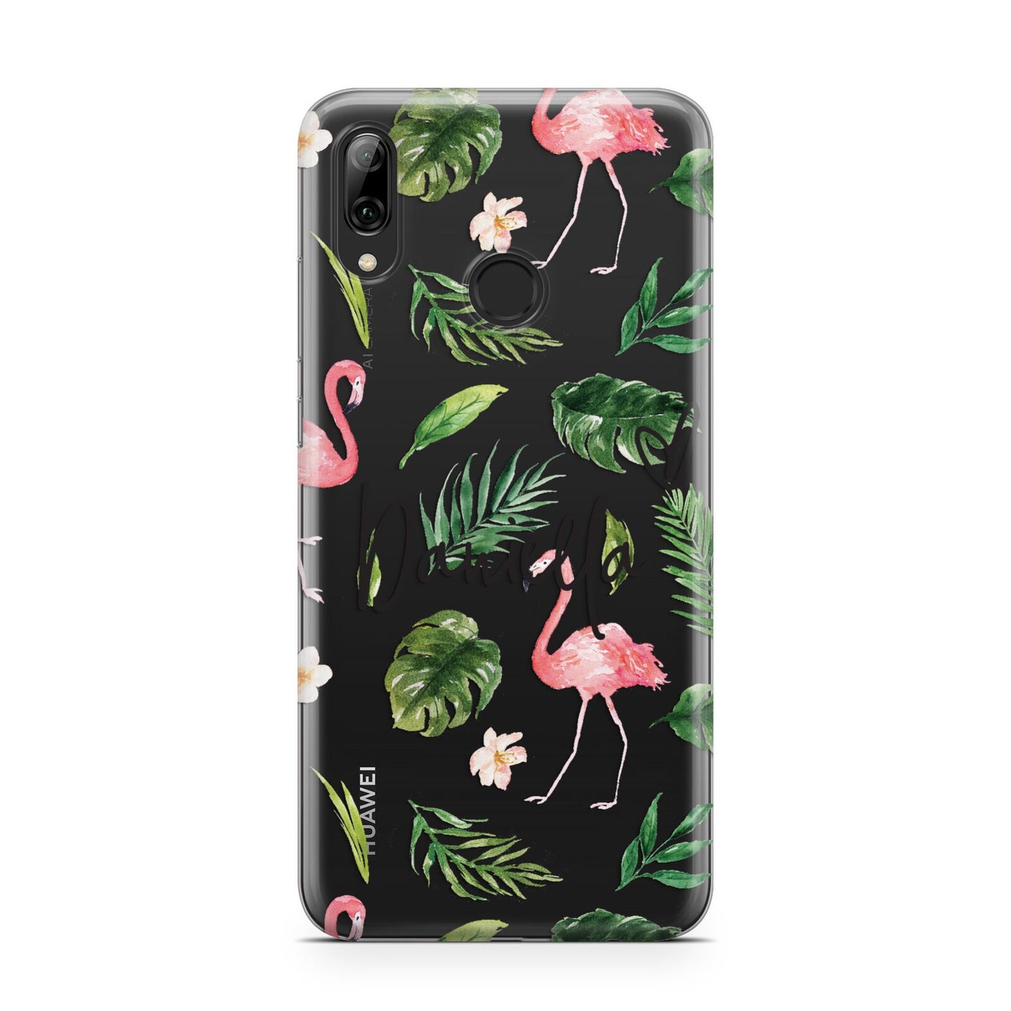 Personalised Pink White Flamingo Huawei Y7 2019