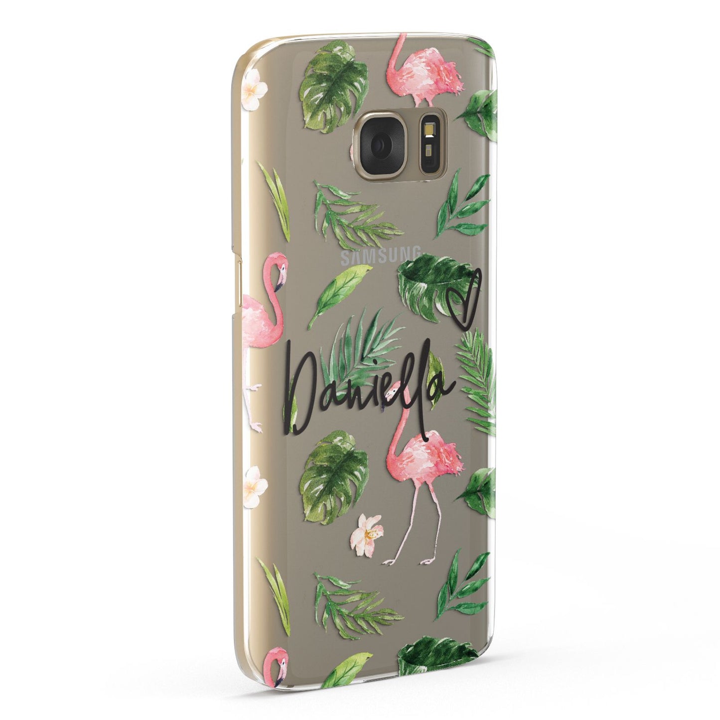 Personalised Pink White Flamingo Samsung Galaxy Case Fourty Five Degrees