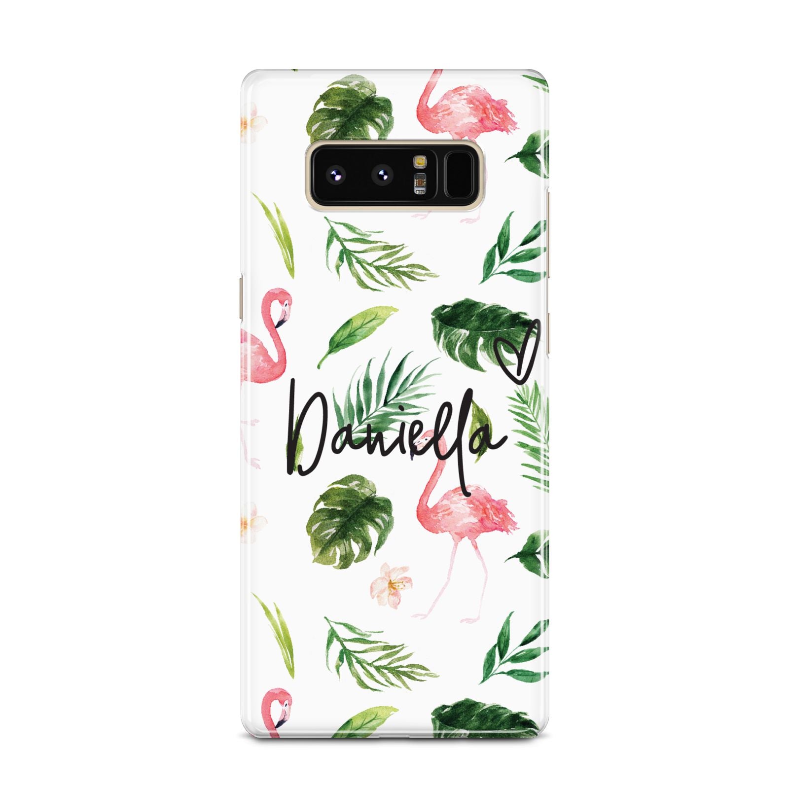 Personalised Pink White Flamingo Samsung Galaxy Note 8 Case