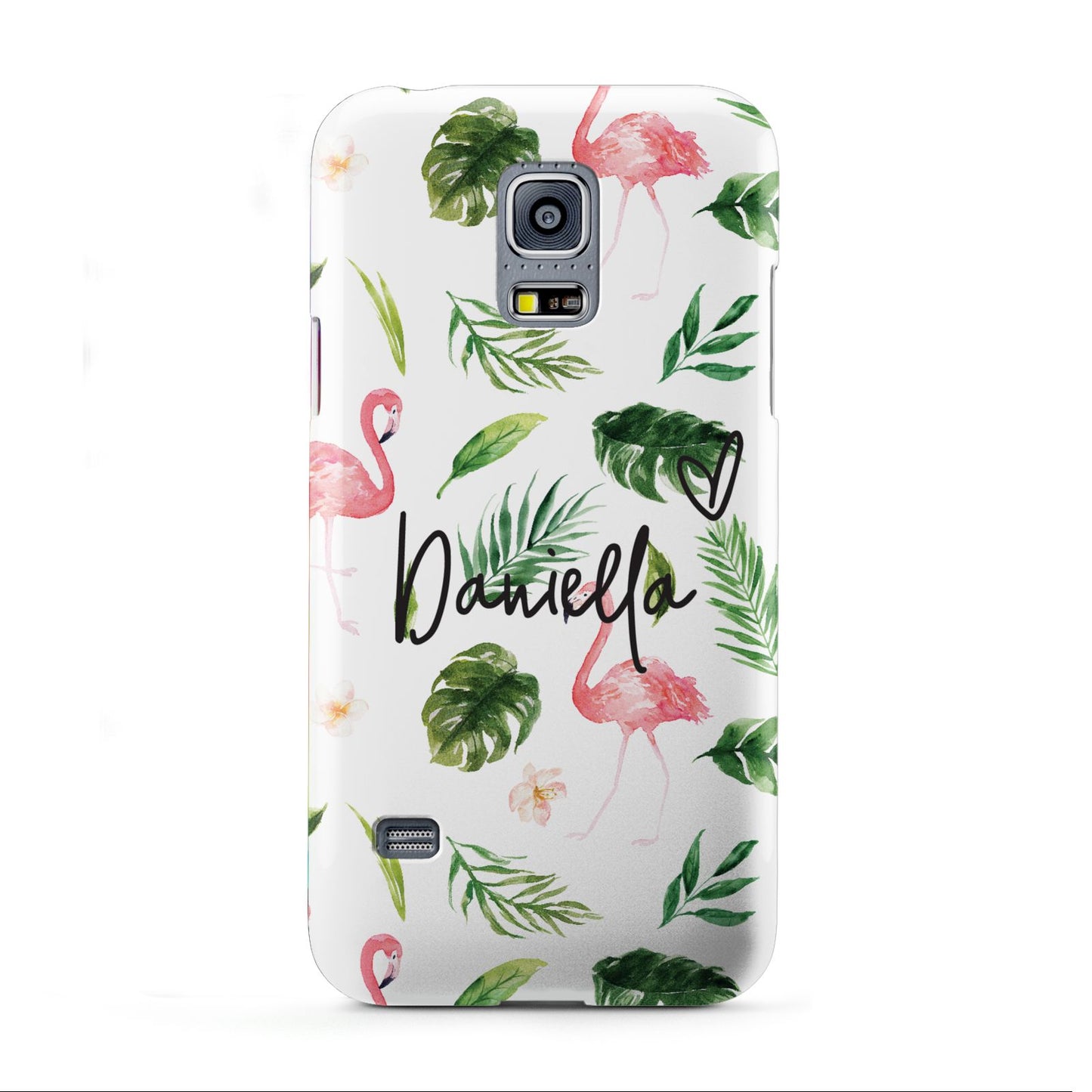 Personalised Pink White Flamingo Samsung Galaxy S5 Mini Case