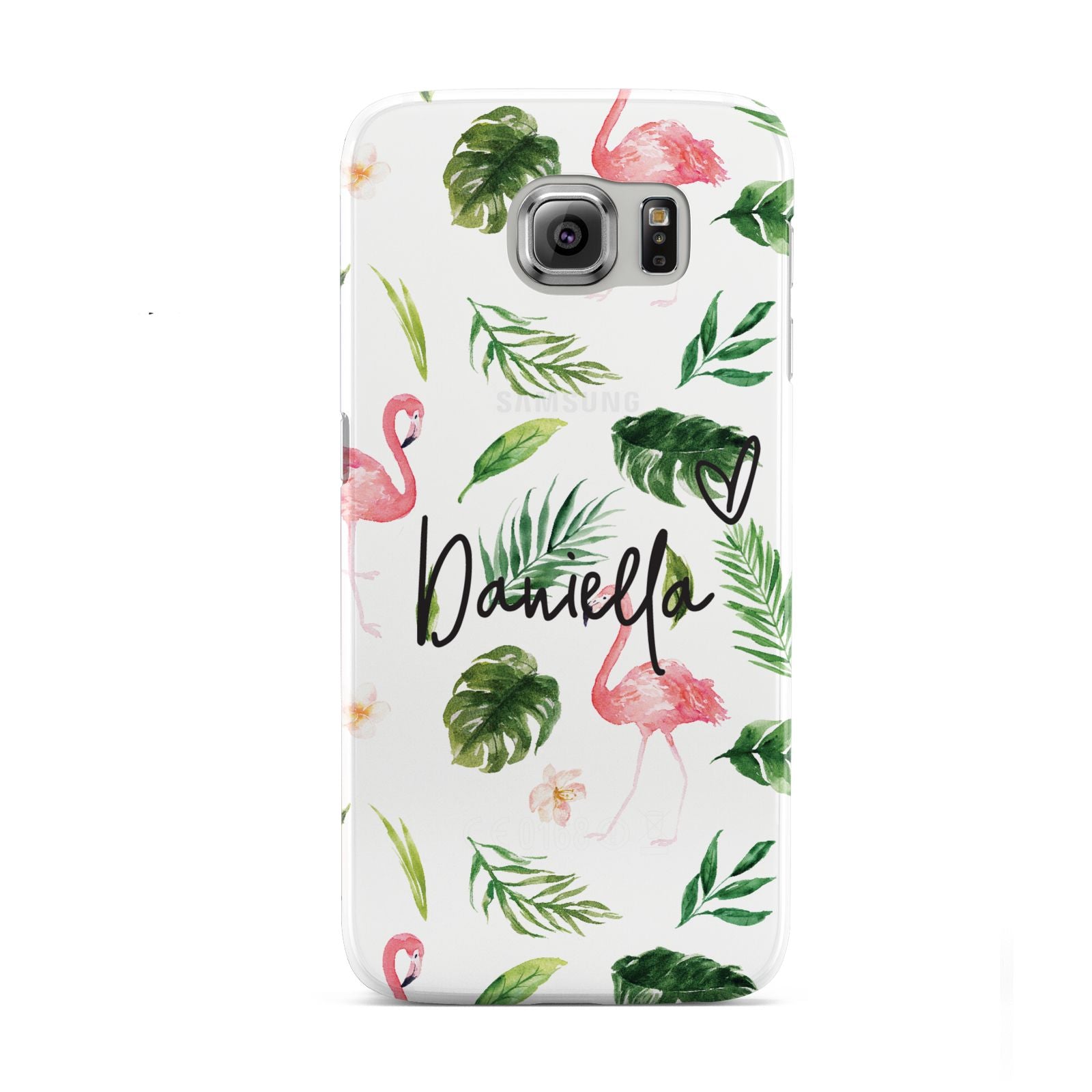 Personalised Pink White Flamingo Samsung Galaxy S6 Case