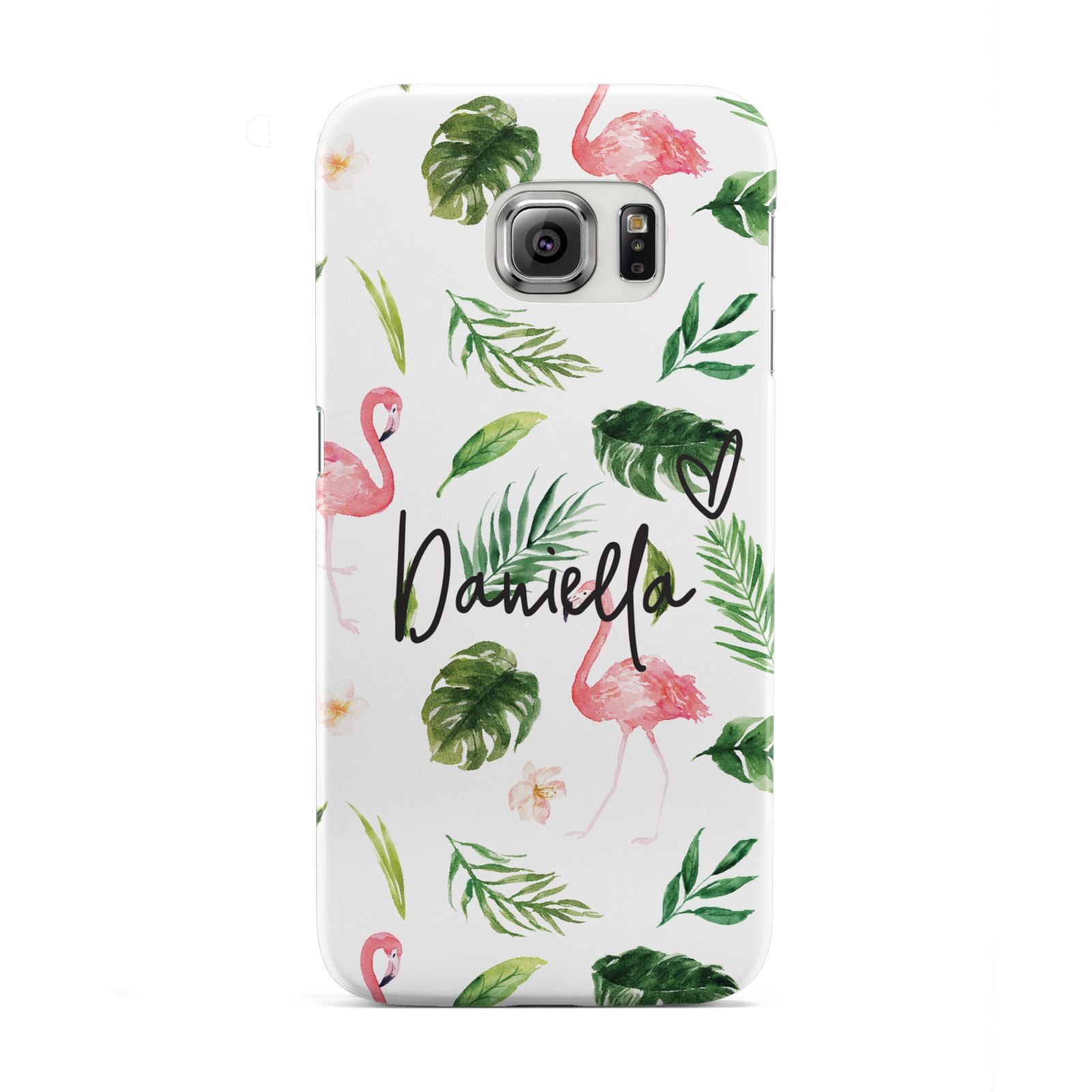 Personalised Pink White Flamingo Samsung Galaxy S6 Edge Case