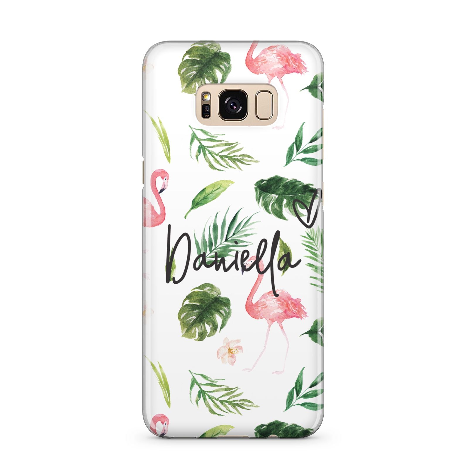 Personalised Pink White Flamingo Samsung Galaxy S8 Plus Case