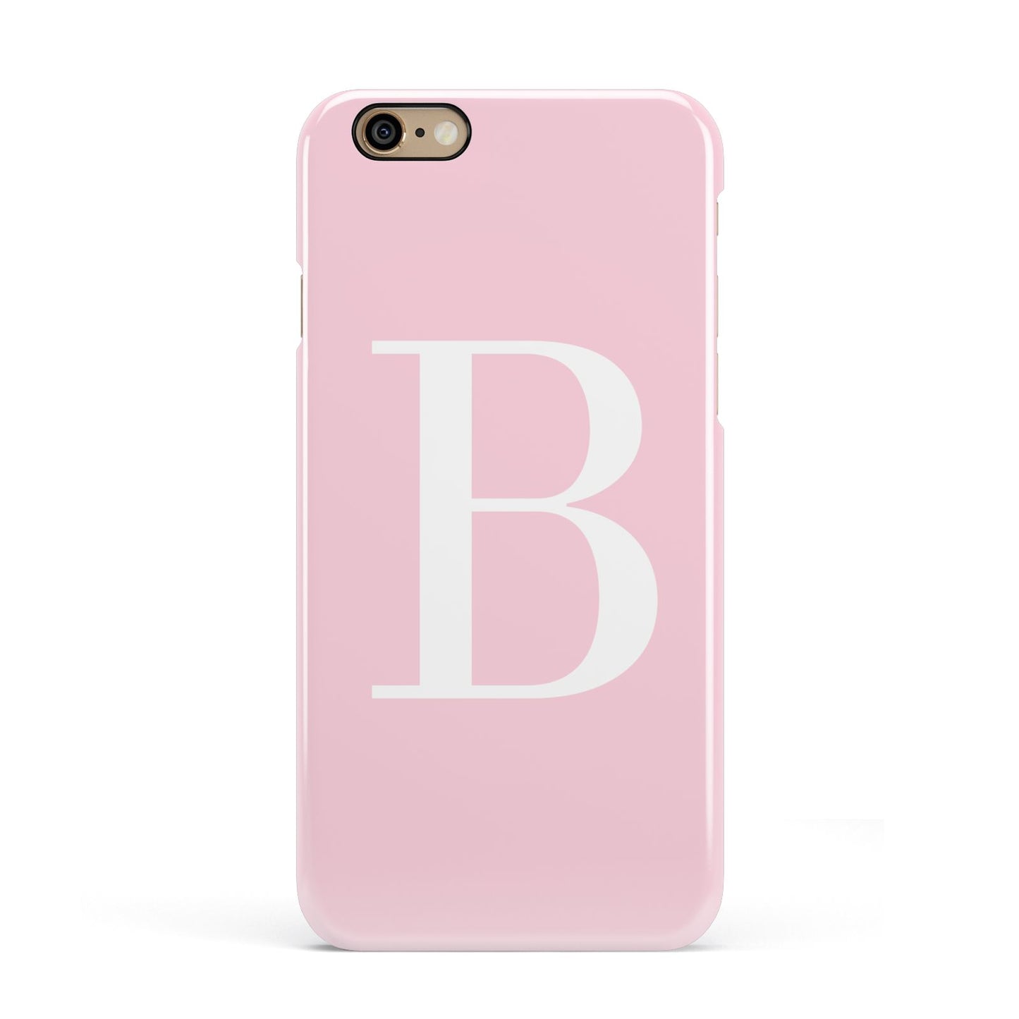 Personalised Pink White Initial Apple iPhone 6 3D Snap Case