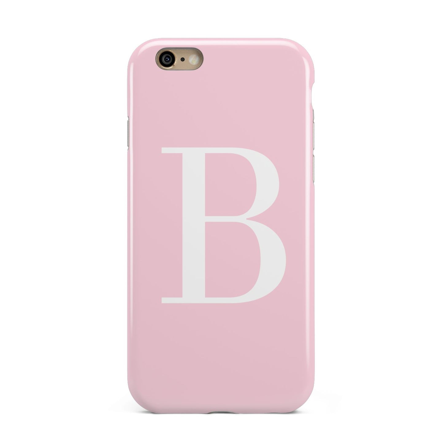 Personalised Pink White Initial Apple iPhone 6 3D Tough Case