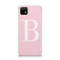 Personalised Pink White Initial Huawei Enjoy 20 Phone Case