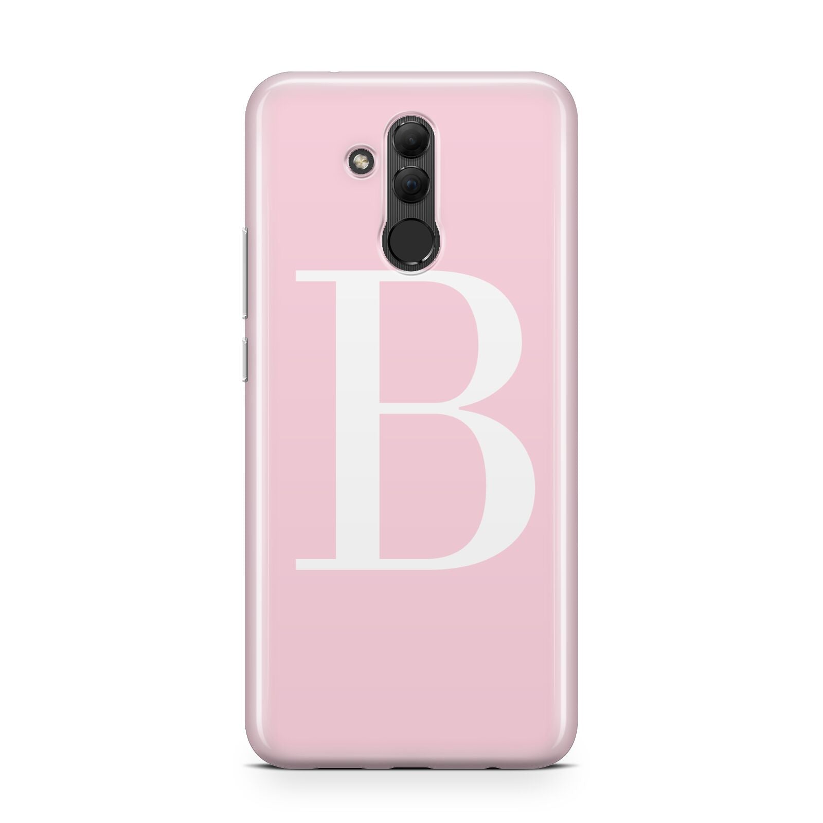 Personalised Pink White Initial Huawei Mate 20 Lite