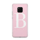 Personalised Pink White Initial Huawei Mate 20 Pro Phone Case