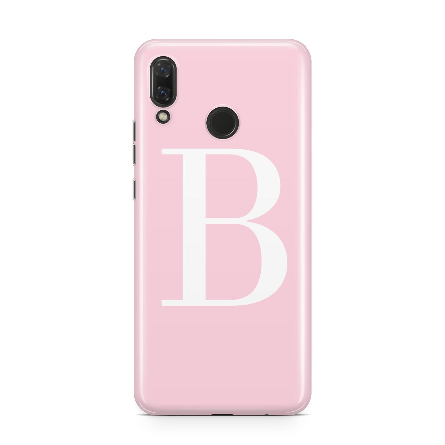 Personalised Pink White Initial Huawei Nova 3 Phone Case
