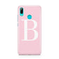 Personalised Pink White Initial Huawei P Smart 2019 Case