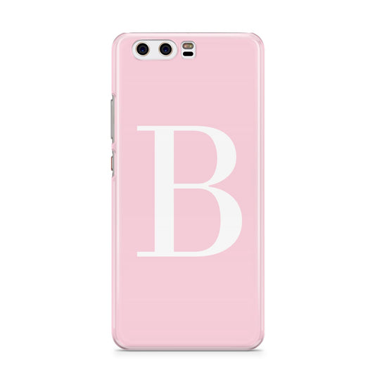 Personalised Pink White Initial Huawei P10 Phone Case