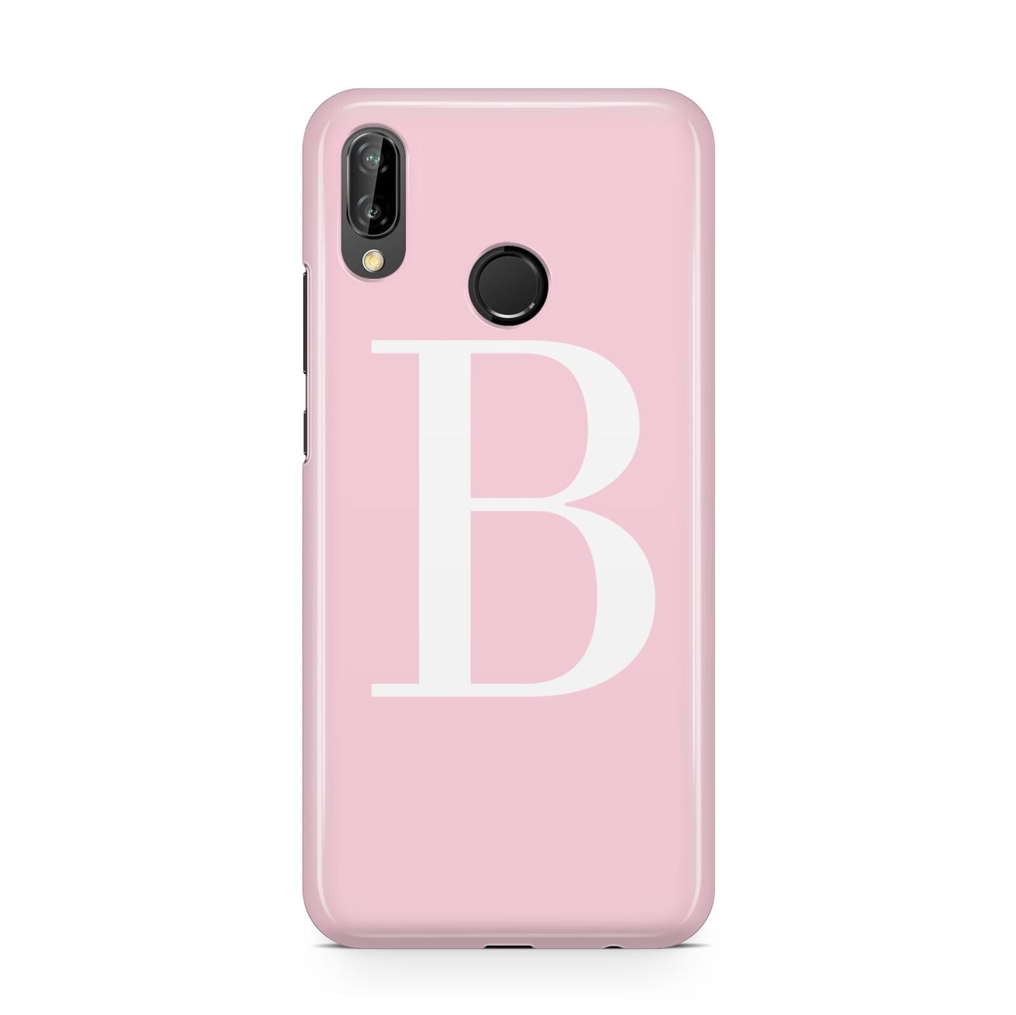 Personalised Pink White Initial Huawei P20 Lite Phone Case