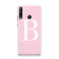 Personalised Pink White Initial Huawei P40 Lite E Phone Case