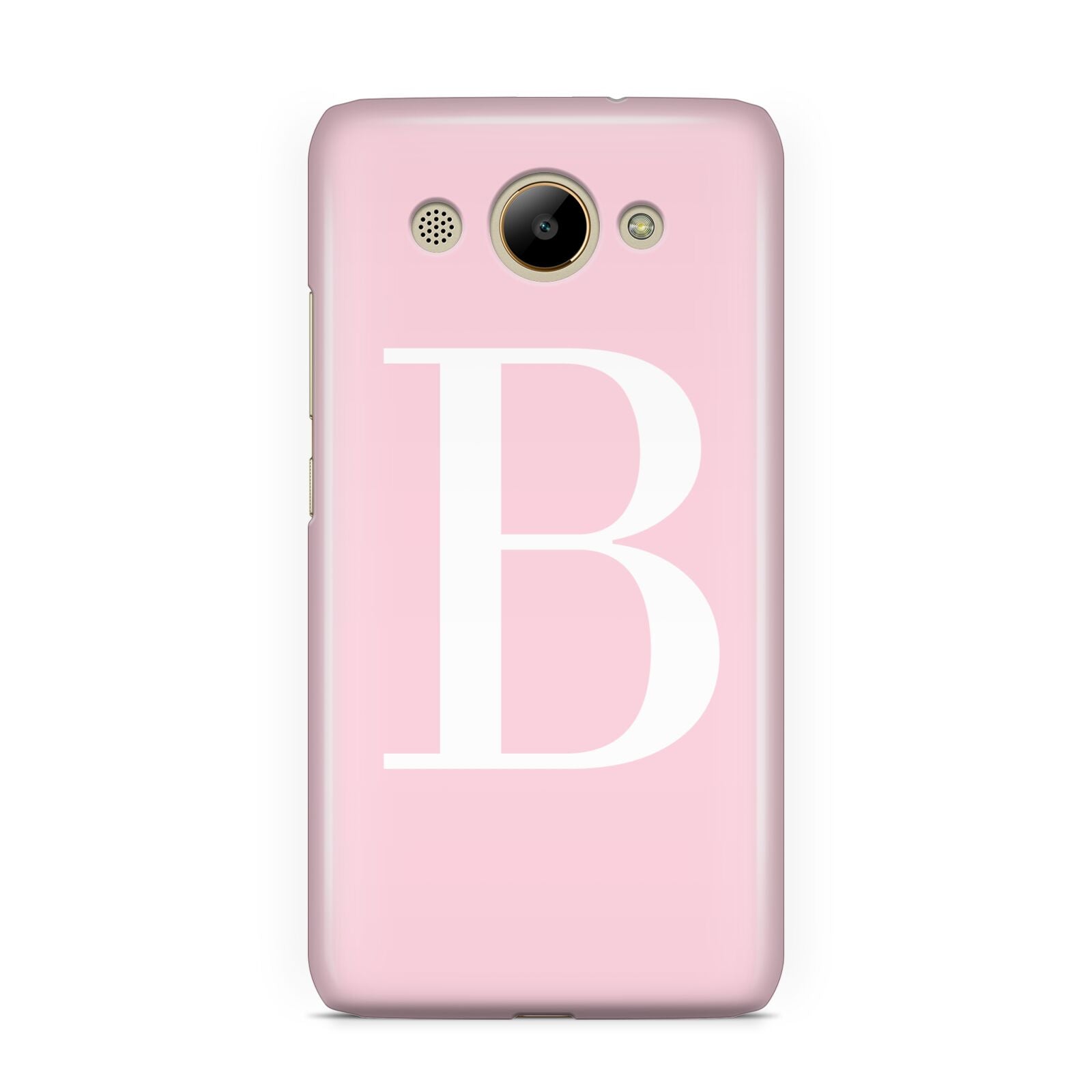 Personalised Pink White Initial Huawei Y3 2017