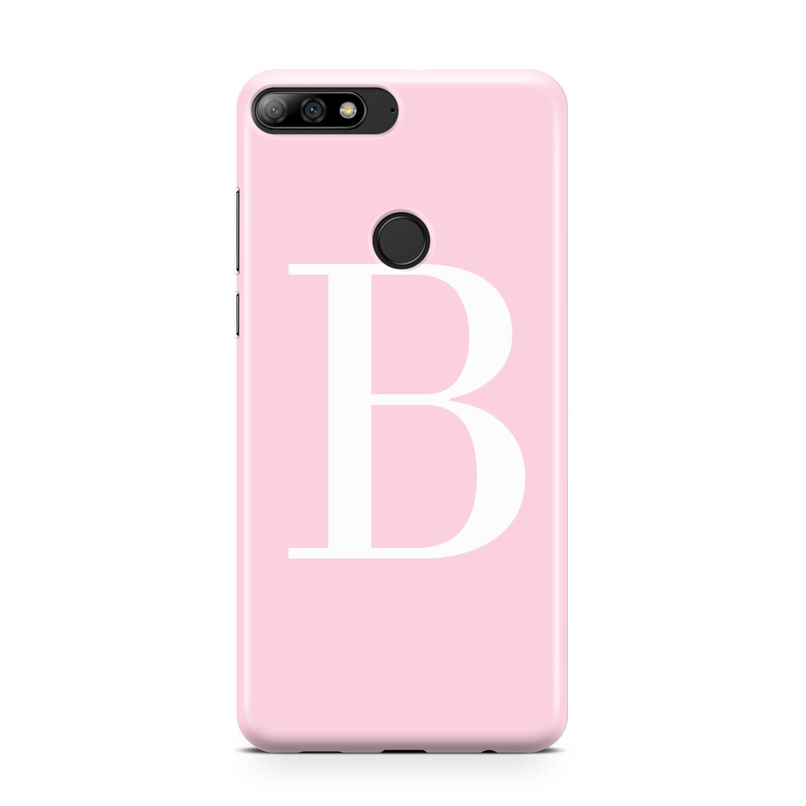 Personalised Pink White Initial Huawei Y7 2018