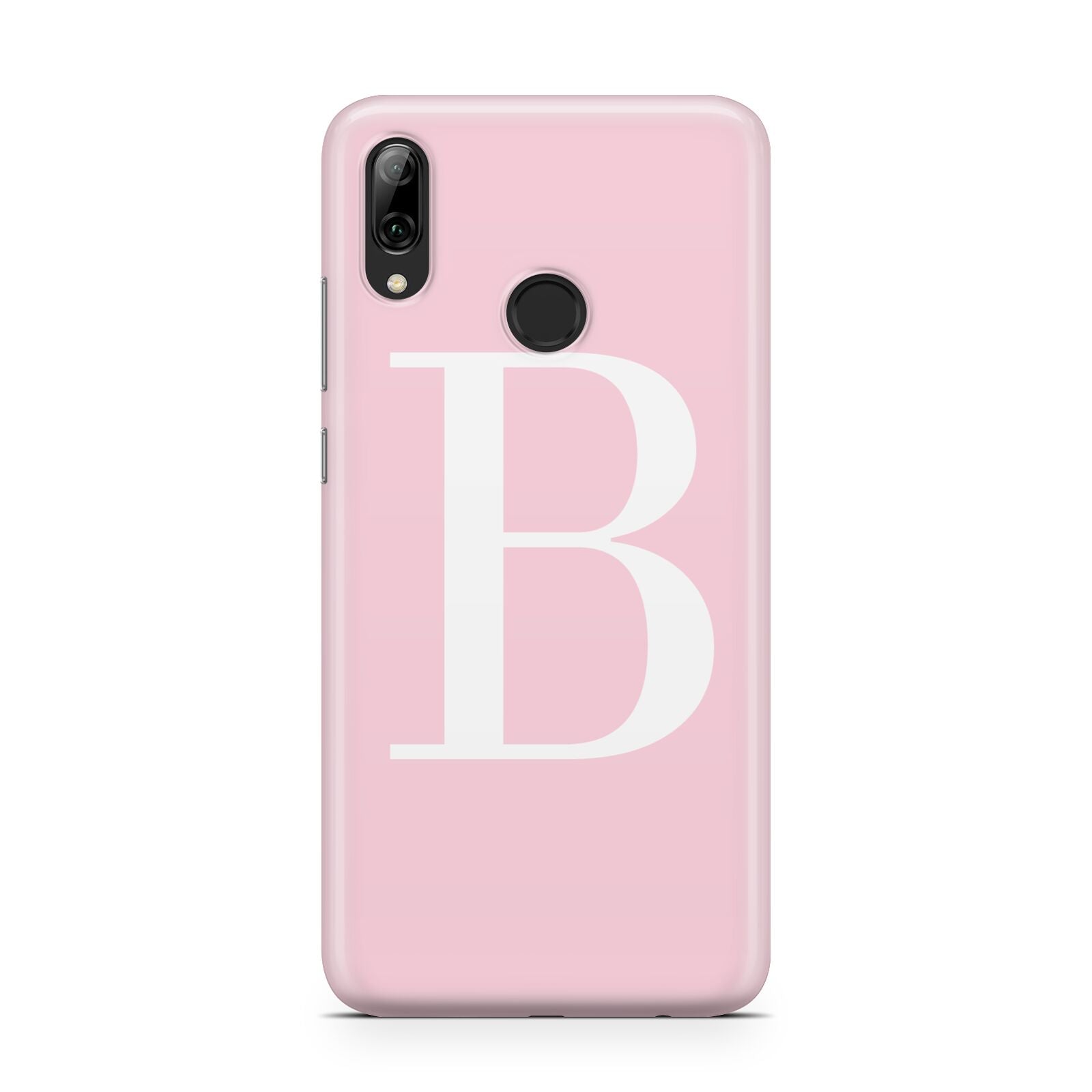 Personalised Pink White Initial Huawei Y7 2019