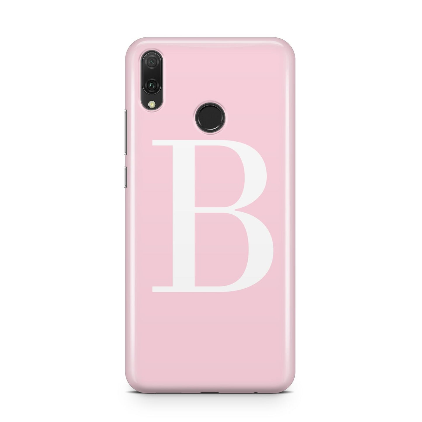 Personalised Pink White Initial Huawei Y9 2019