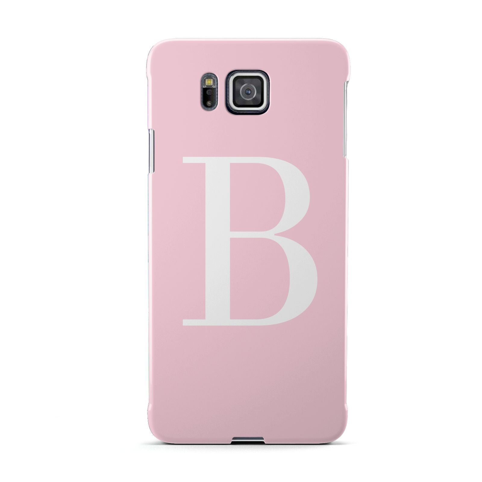 Personalised Pink White Initial Samsung Galaxy Alpha Case