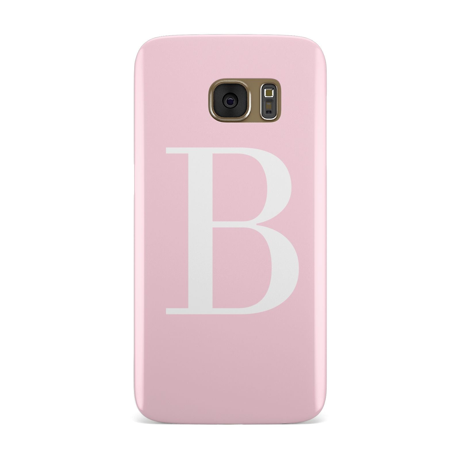 Personalised Pink White Initial Samsung Galaxy Case