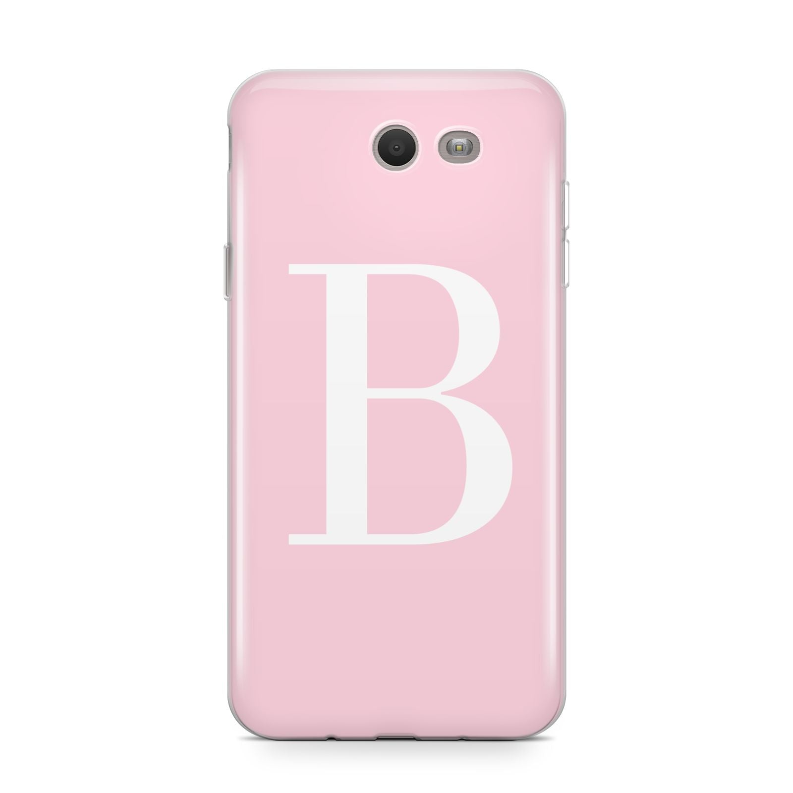 Personalised Pink White Initial Samsung Galaxy J7 2017 Case