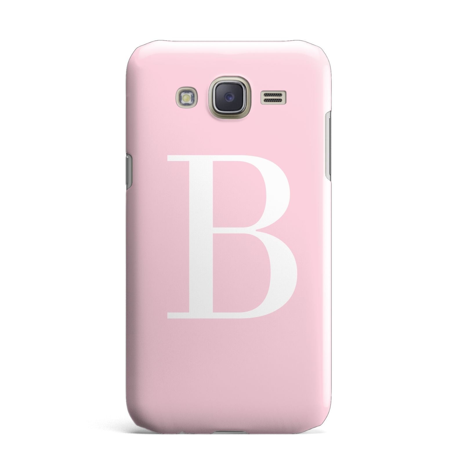 Personalised Pink White Initial Samsung Galaxy J7 Case