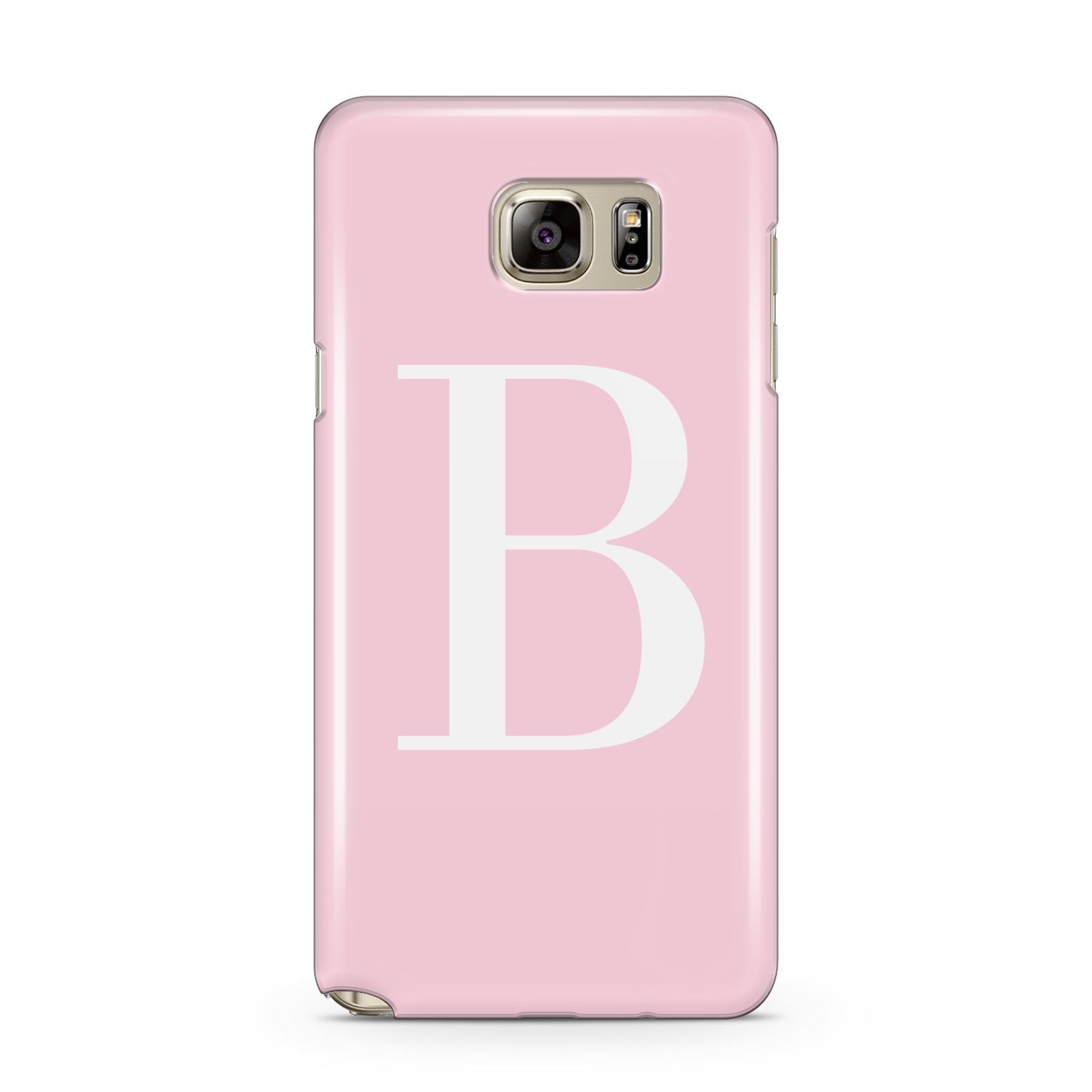 Personalised Pink White Initial Samsung Galaxy Note 5 Case