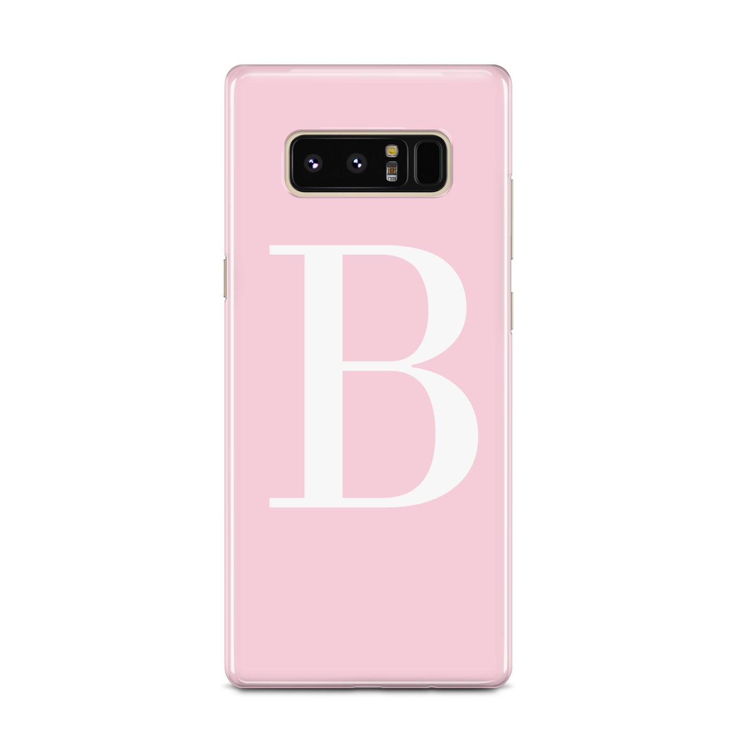 Personalised Pink White Initial Samsung Galaxy Note 8 Case