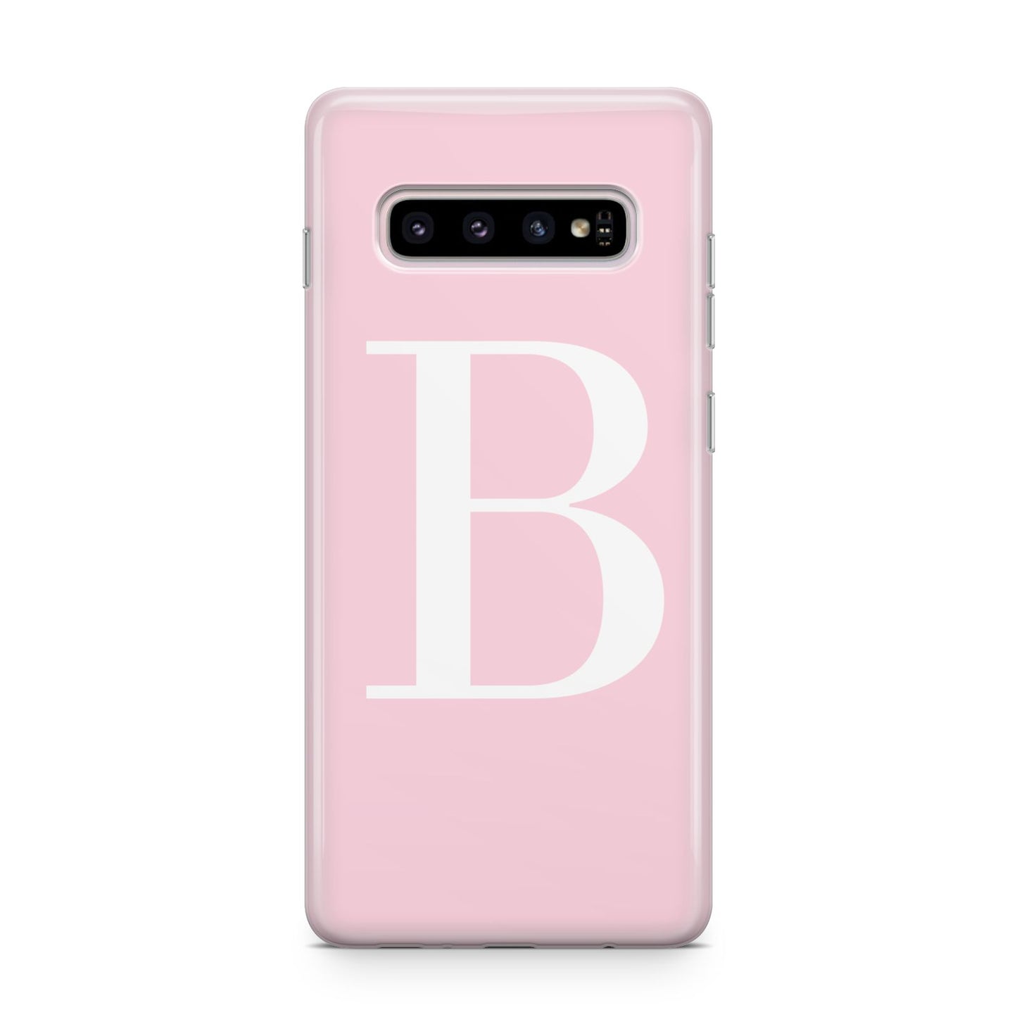 Personalised Pink White Initial Samsung Galaxy S10 Plus Case