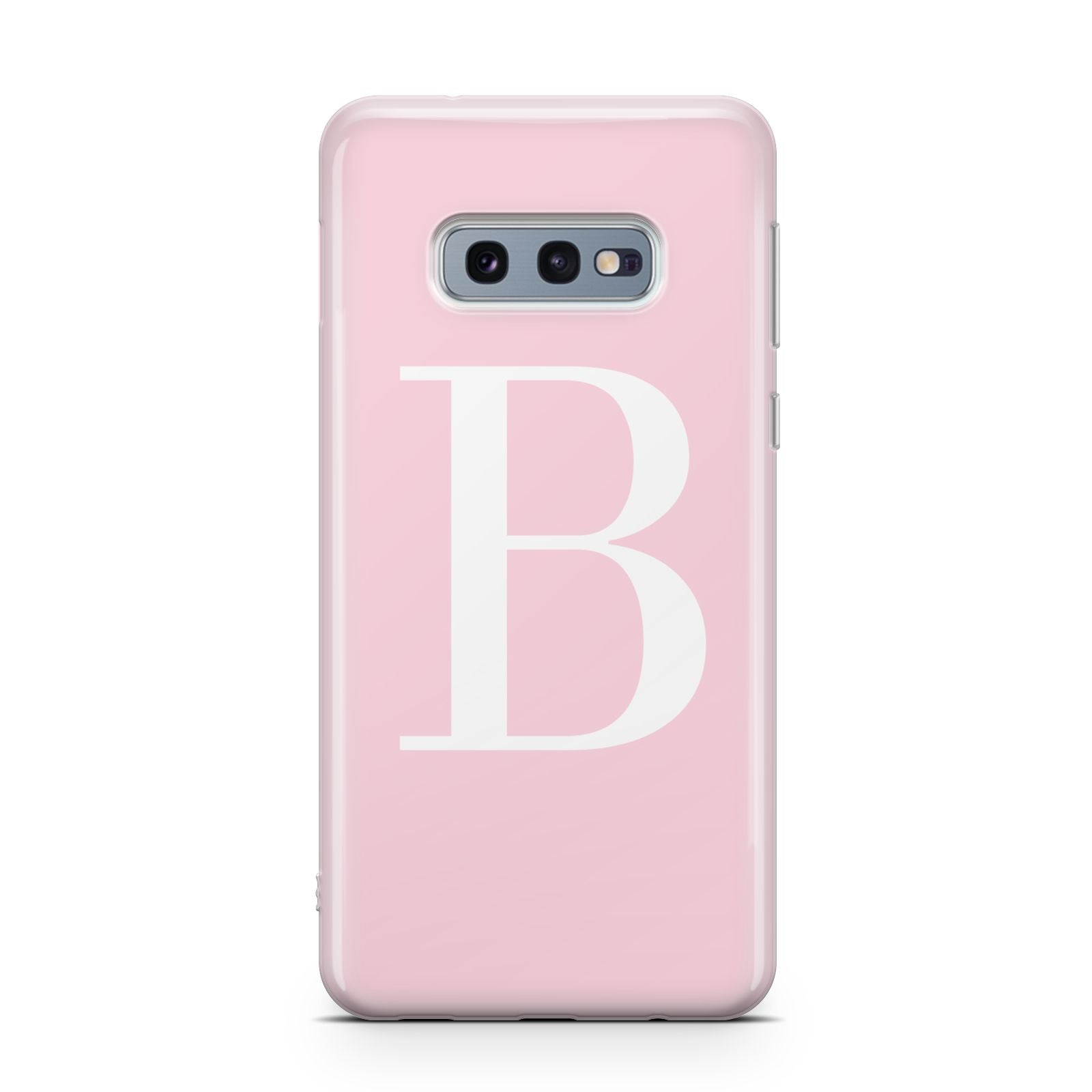 Personalised Pink White Initial Samsung Galaxy S10E Case