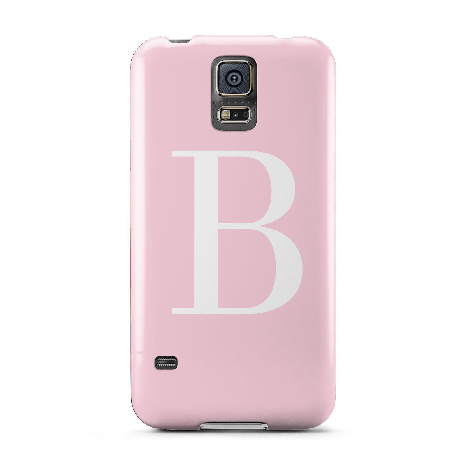 Personalised Pink White Initial Samsung Galaxy S5 Case