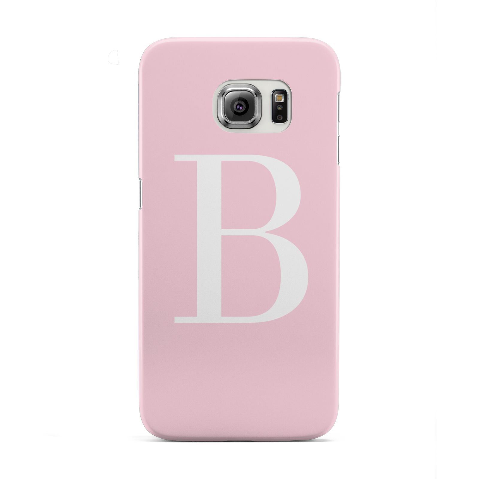 Personalised Pink White Initial Samsung Galaxy S6 Edge Case