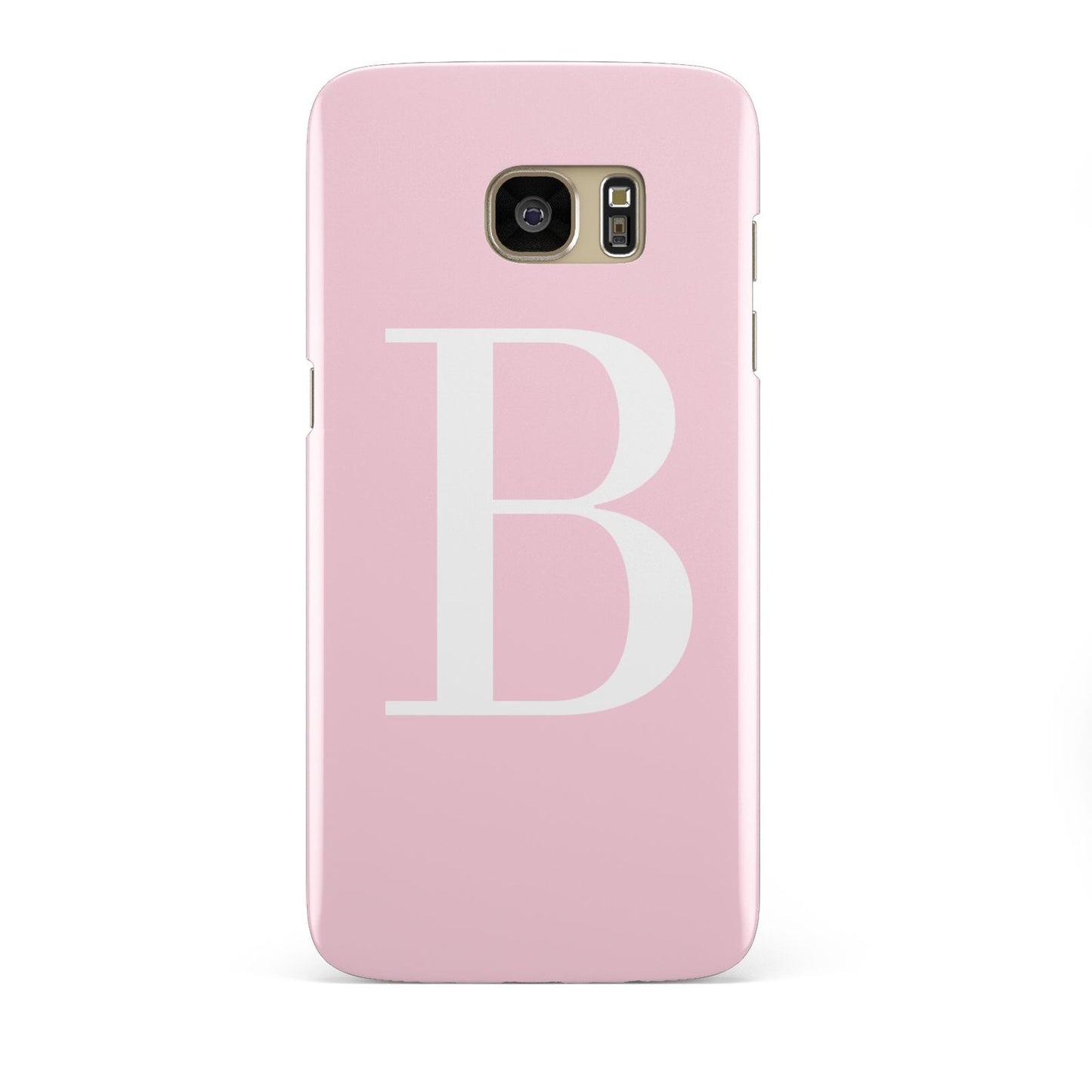 Personalised Pink White Initial Samsung Galaxy S7 Edge Case