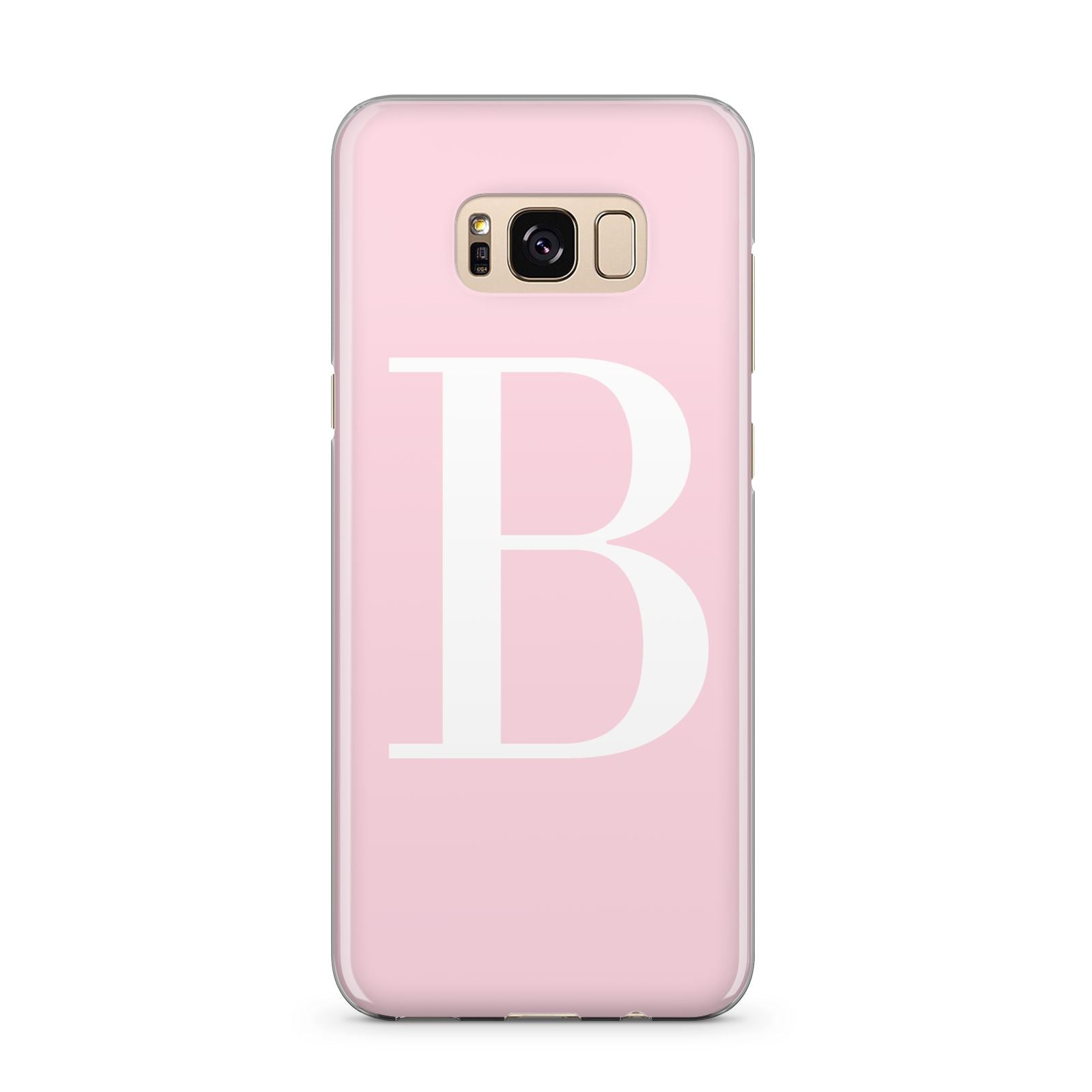 Personalised Pink White Initial Samsung Galaxy S8 Plus Case