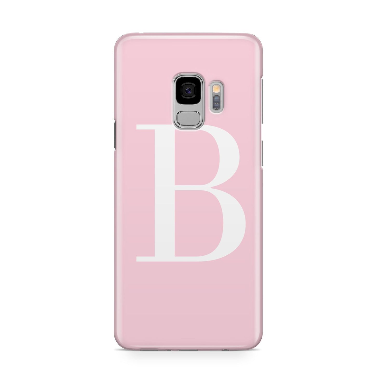 Personalised Pink White Initial Samsung Galaxy S9 Case