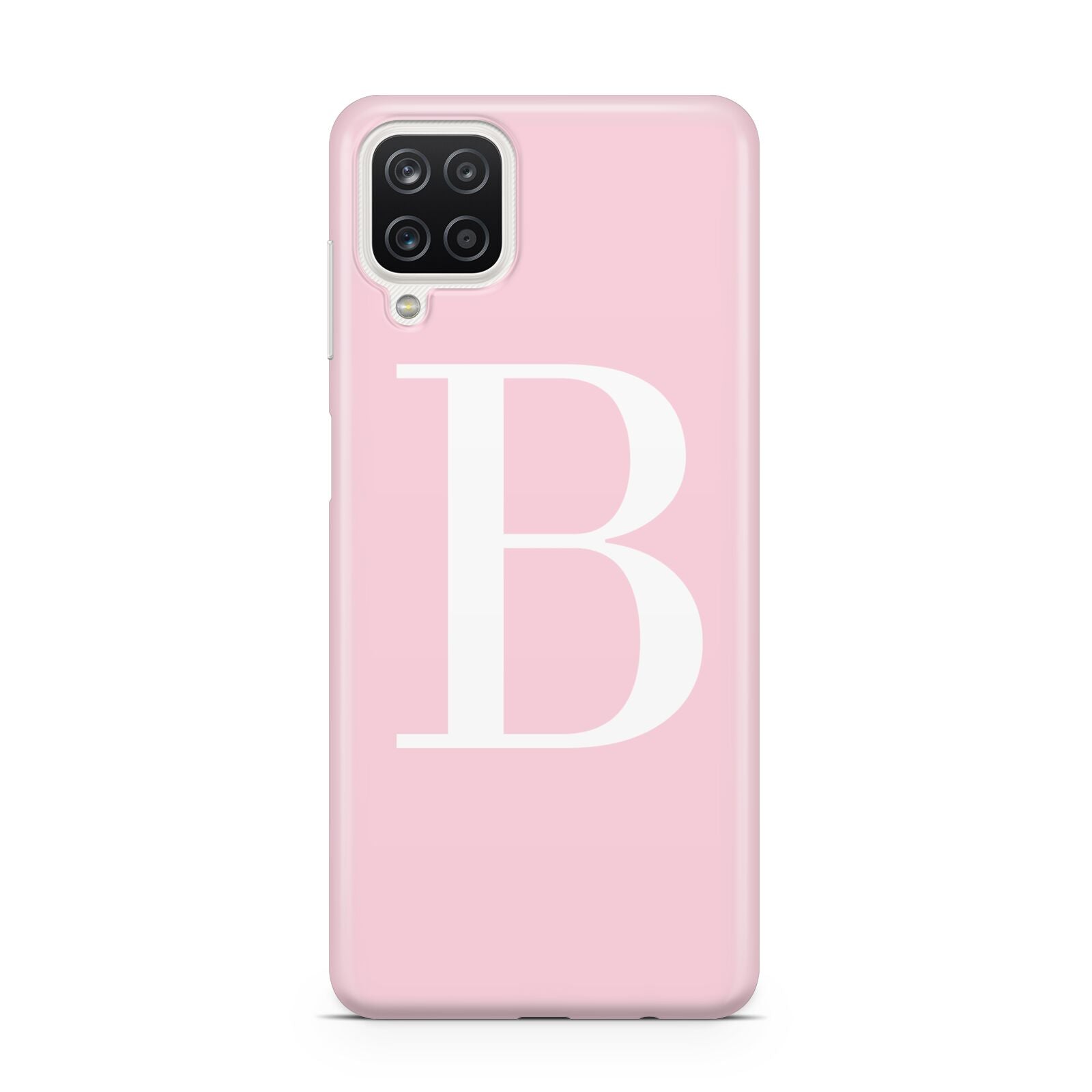 Personalised Pink White Initial Samsung M12 Case