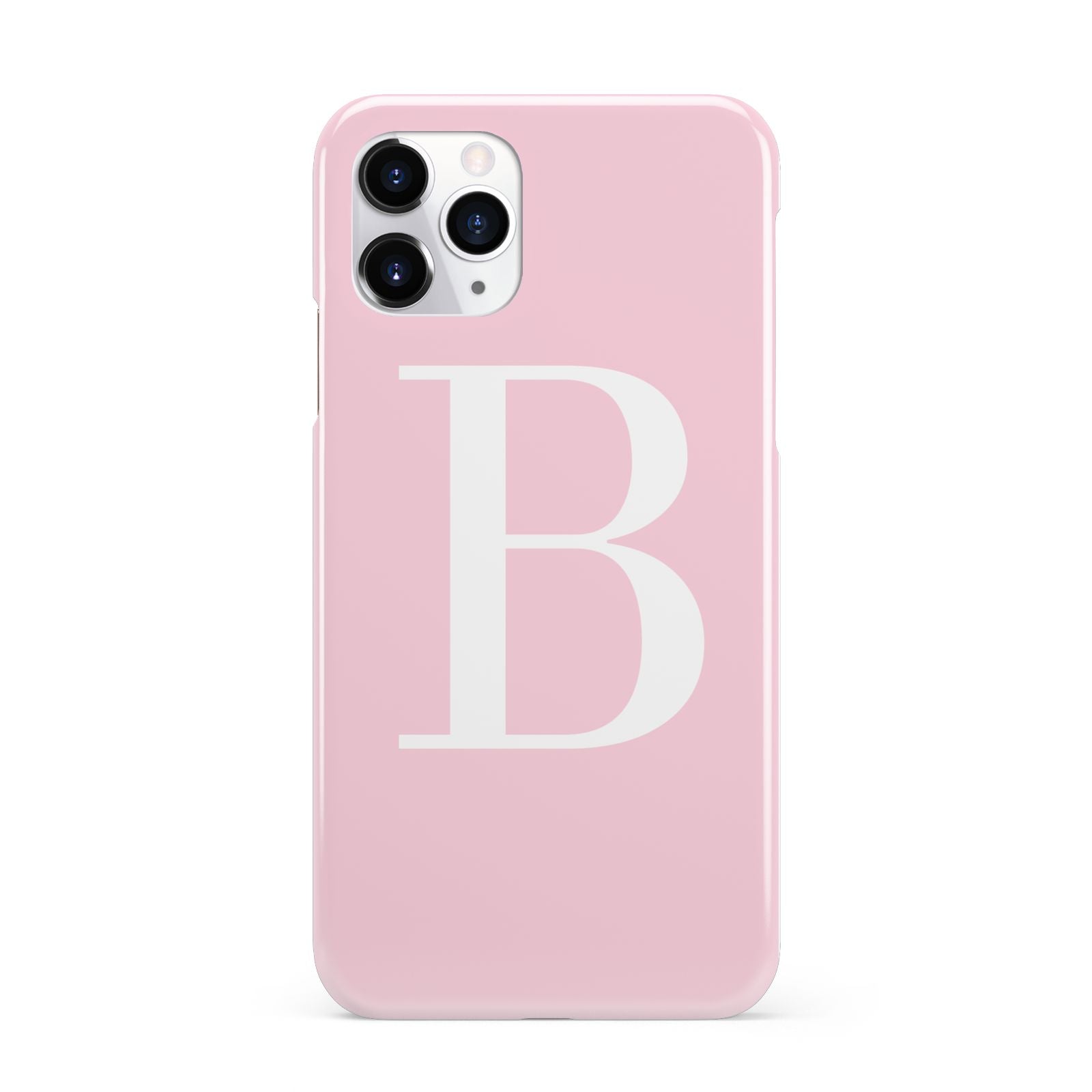 Personalised Pink White Initial iPhone 11 Pro 3D Snap Case