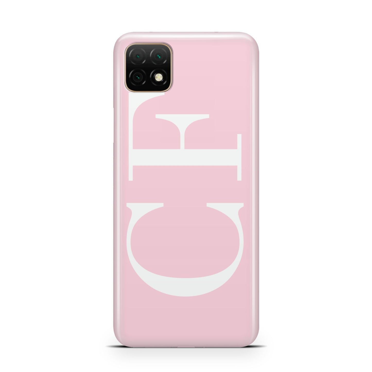 Personalised Pink White Side Initials Huawei Enjoy 20 Phone Case
