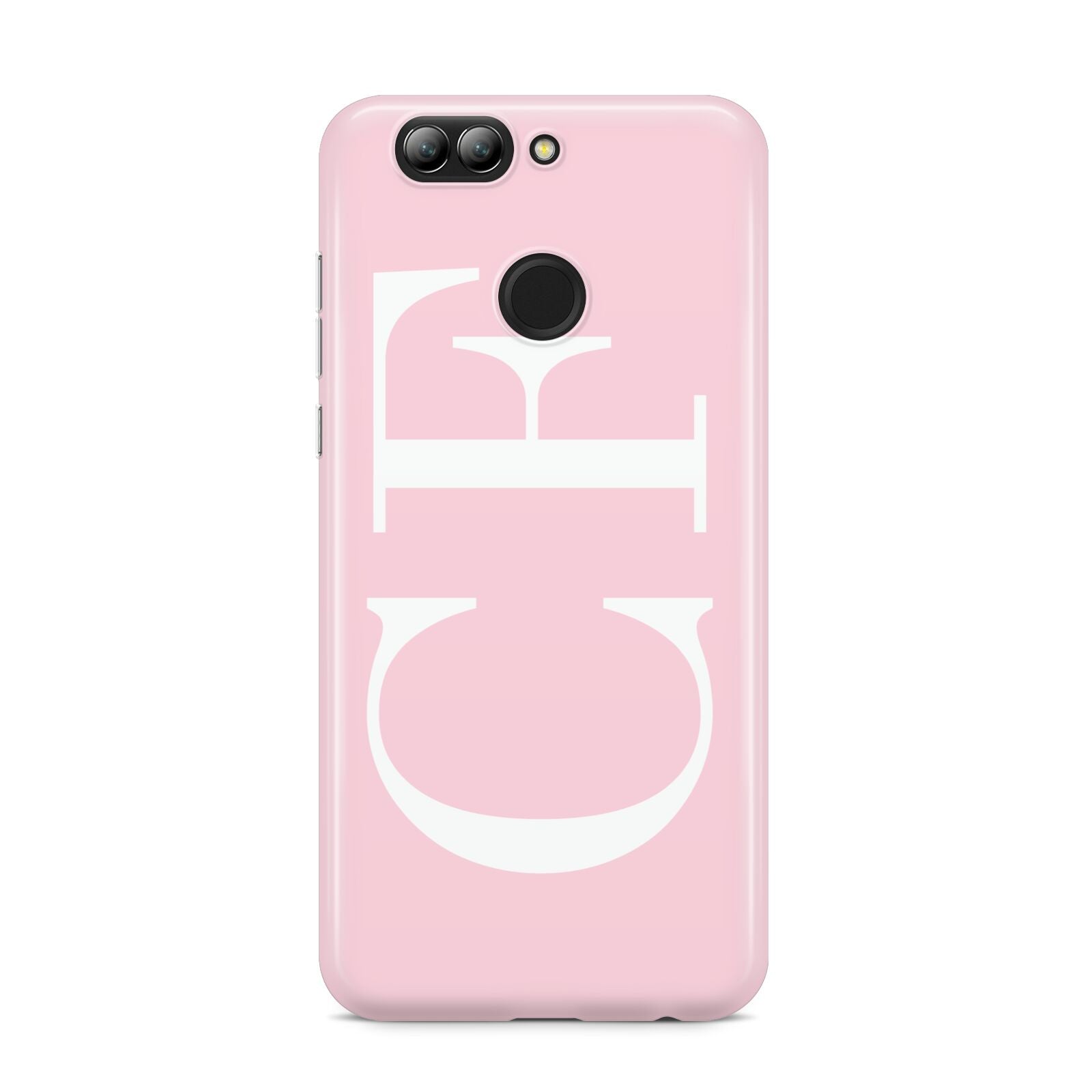 Personalised Pink White Side Initials Huawei Nova 2s Phone Case