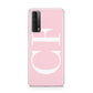 Personalised Pink White Side Initials Huawei P Smart 2021