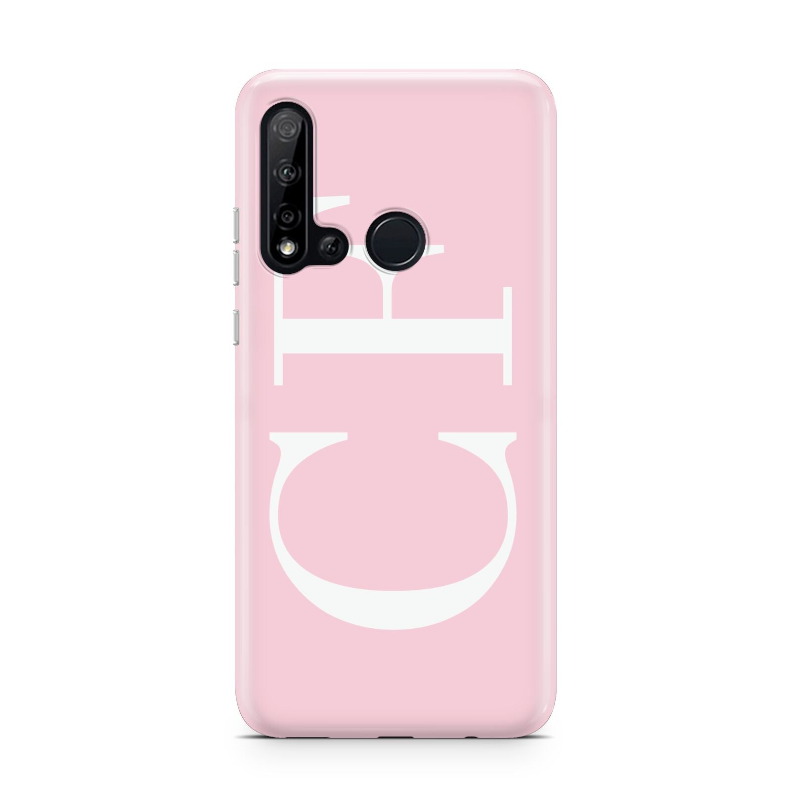 Personalised Pink White Side Initials Huawei P20 Lite 5G Phone Case