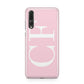 Personalised Pink White Side Initials Huawei P20 Pro Phone Case